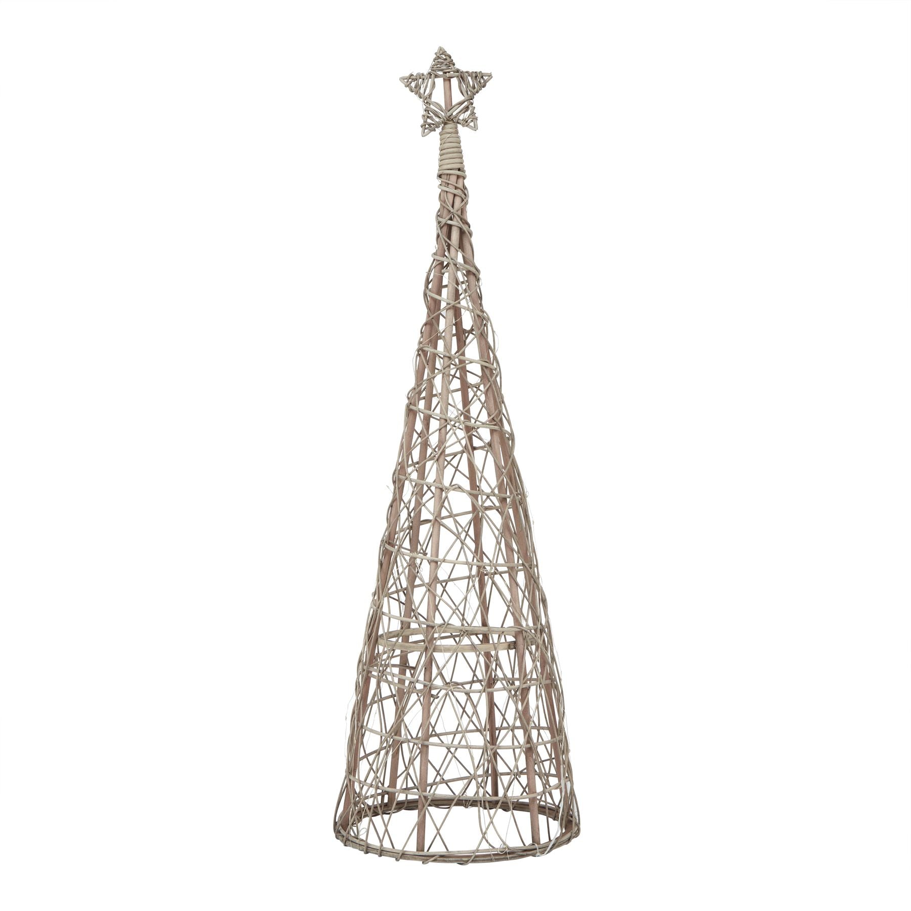 LED Wicker Christmas Tree With Star - Christmas Decorations from the Quanta Home collection.