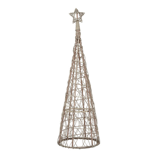 LED Wicker Christmas Tree With Star - Christmas Decorations from the Quanta Home collection.