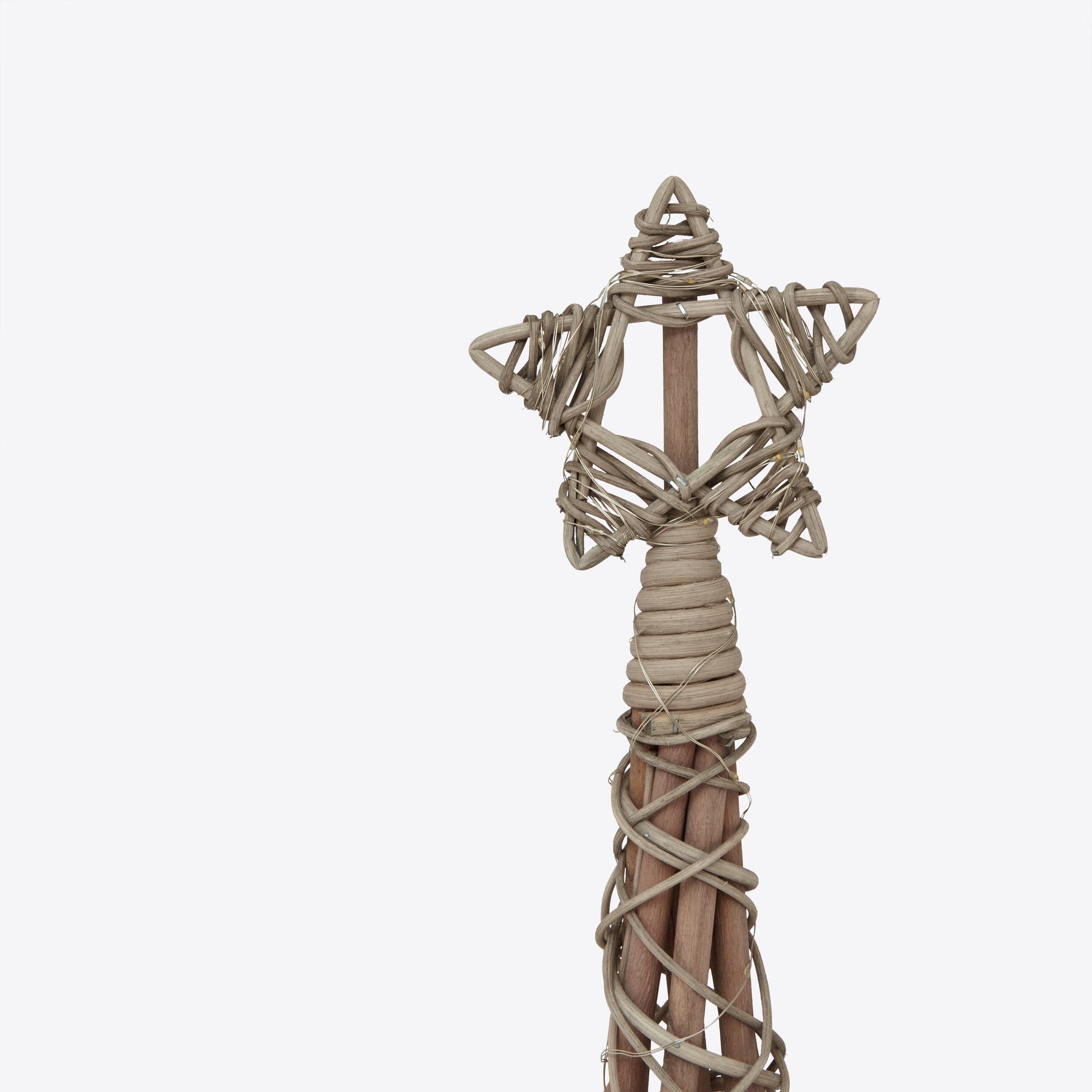 Small LED Wicker Christmas Tree With Star - Christmas Decorations from the Quanta Home collection.