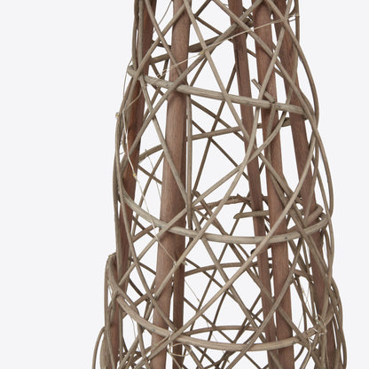 Small LED Wicker Christmas Tree With Star - Christmas Decorations from the Quanta Home collection.