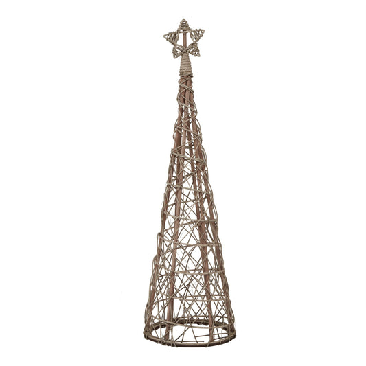 Small LED Wicker Christmas Tree With Star - Christmas Decorations from the Quanta Home collection.