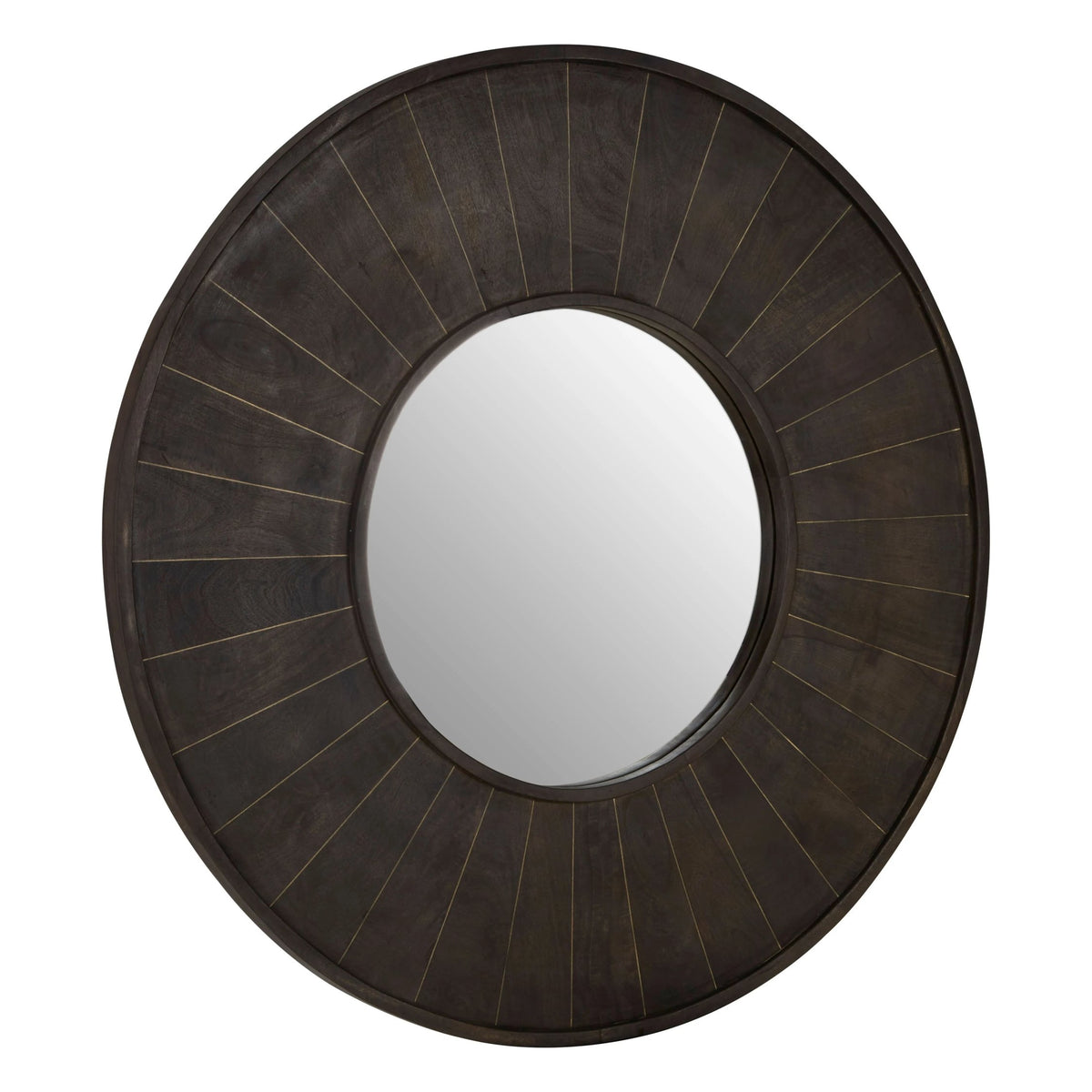 Ravello Mango Wood Round Wall Mirror