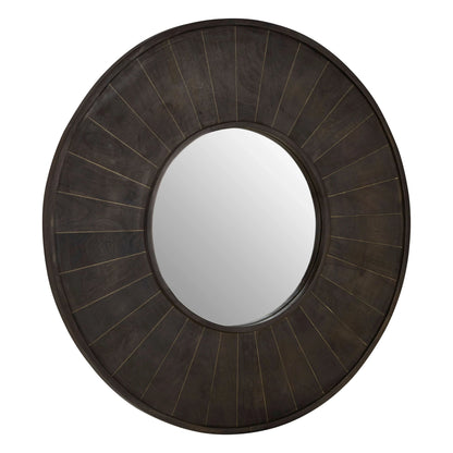 Ravello Mango Wood Round Wall Mirror