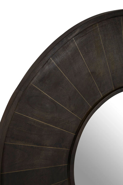 Ravello Mango Wood Round Wall Mirror