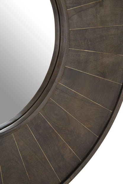 Ravello Mango Wood Round Wall Mirror