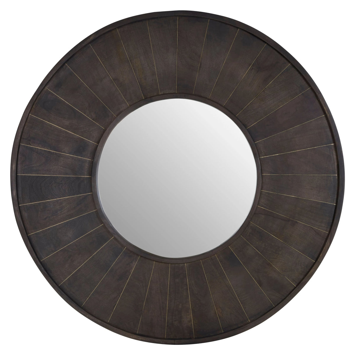 Ravello Mango Wood Round Wall Mirror