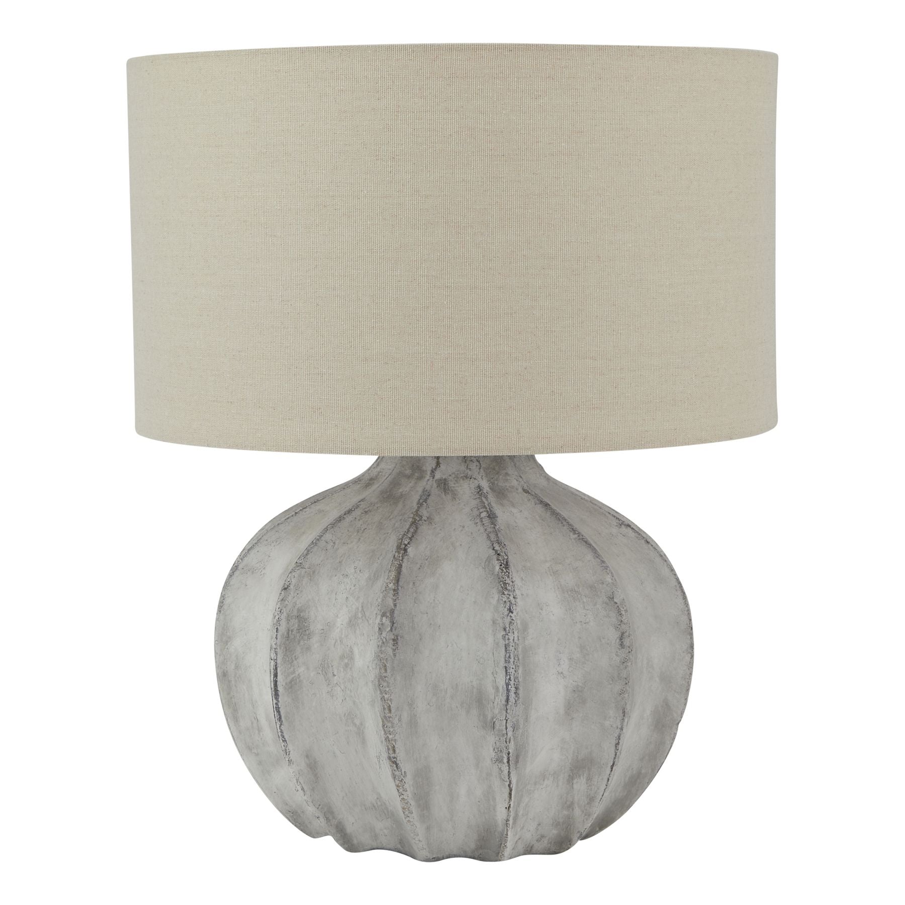Darcy Antique White Flute Lamp - Ceramic Lamps from the Quanta Home collection.