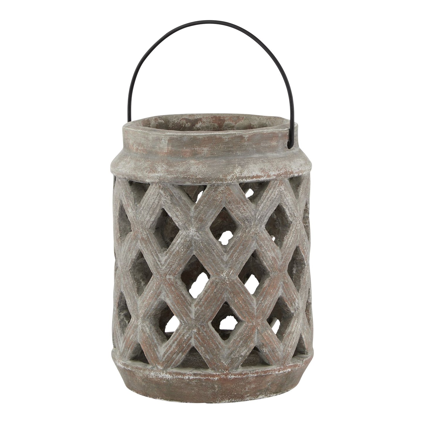 Siena Brown Large Lattice Lantern - Candle Holders from the Quanta Home collection.