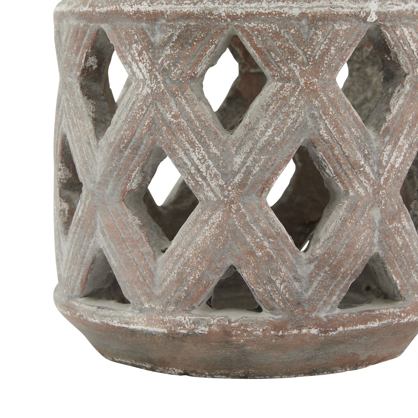 Siena Brown Lattice Lantern - Candle Holders from the Quanta Home collection.