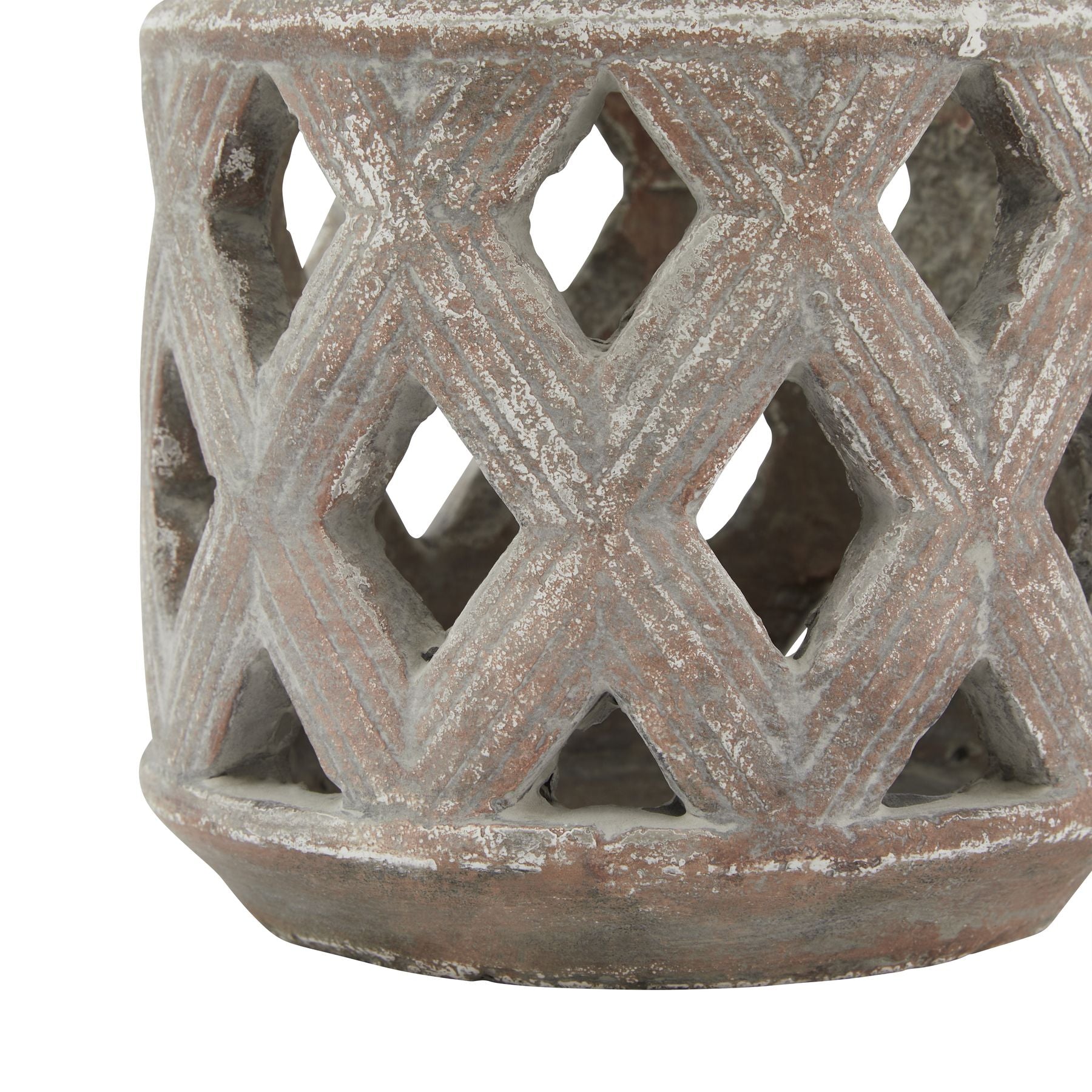 Siena Brown Lattice Lantern - Candle Holders from the Quanta Home collection.