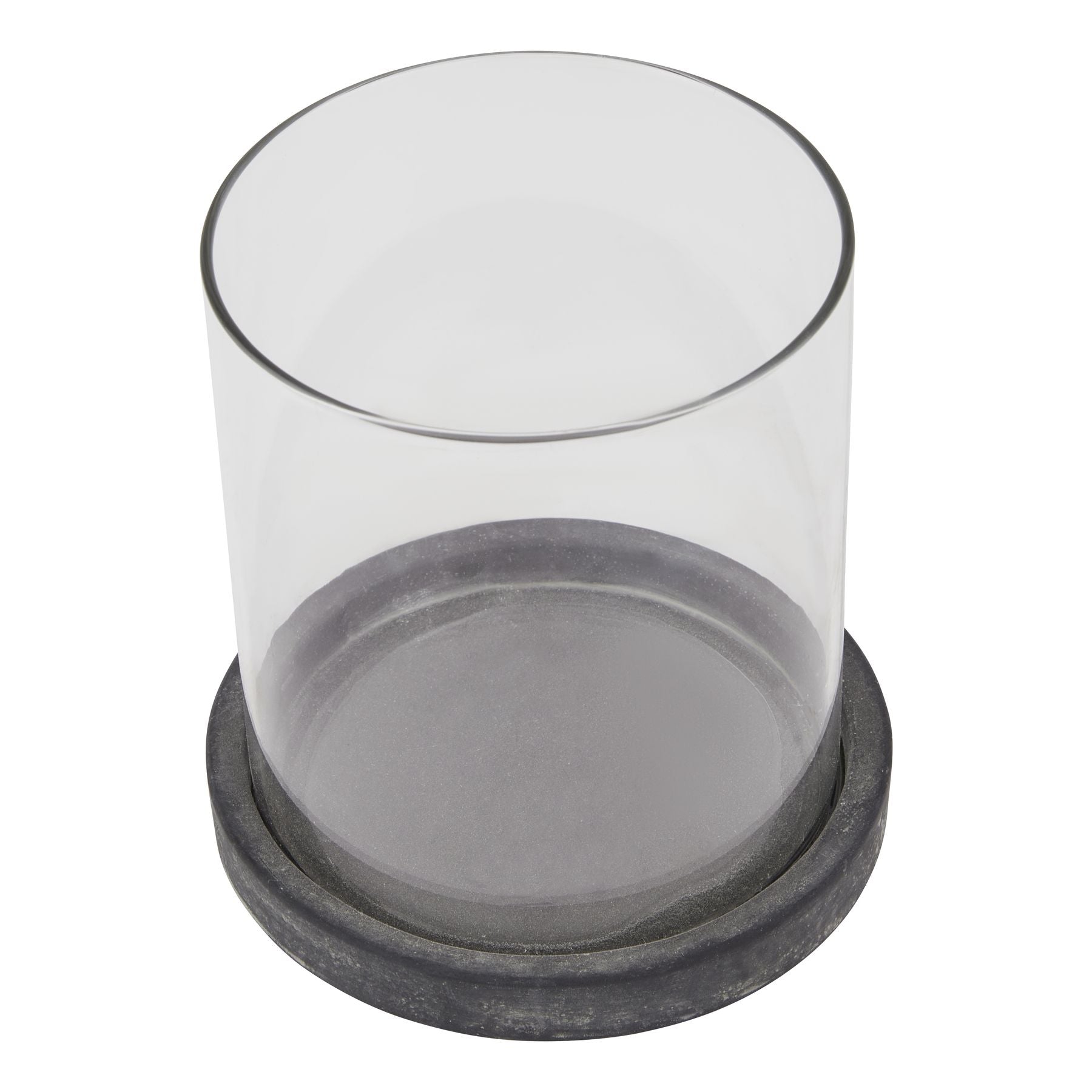 Amalfi Grey Hurricane Lantern - Candle Holders from the Quanta Home collection.