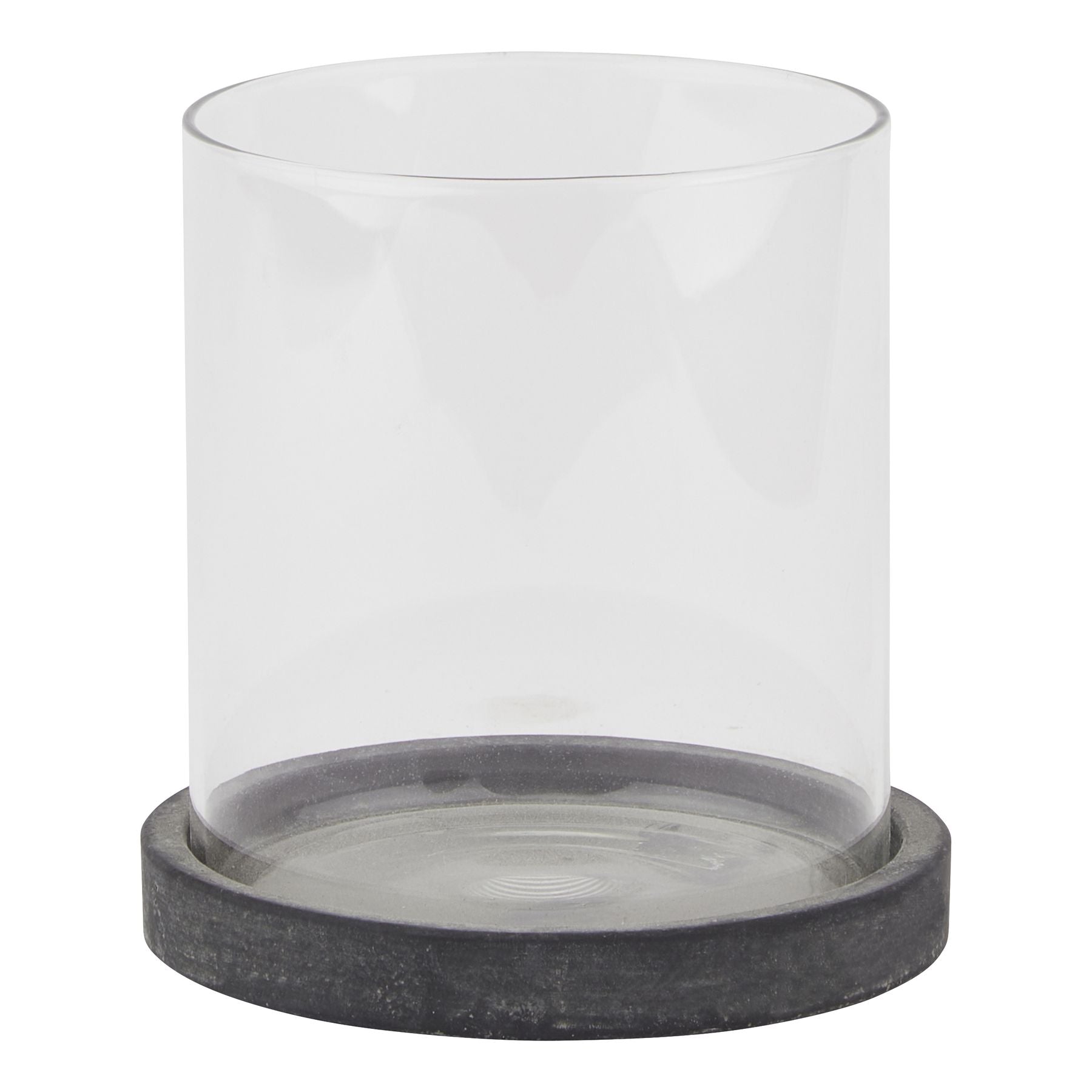 Amalfi Grey Hurricane Lantern - Candle Holders from the Quanta Home collection.