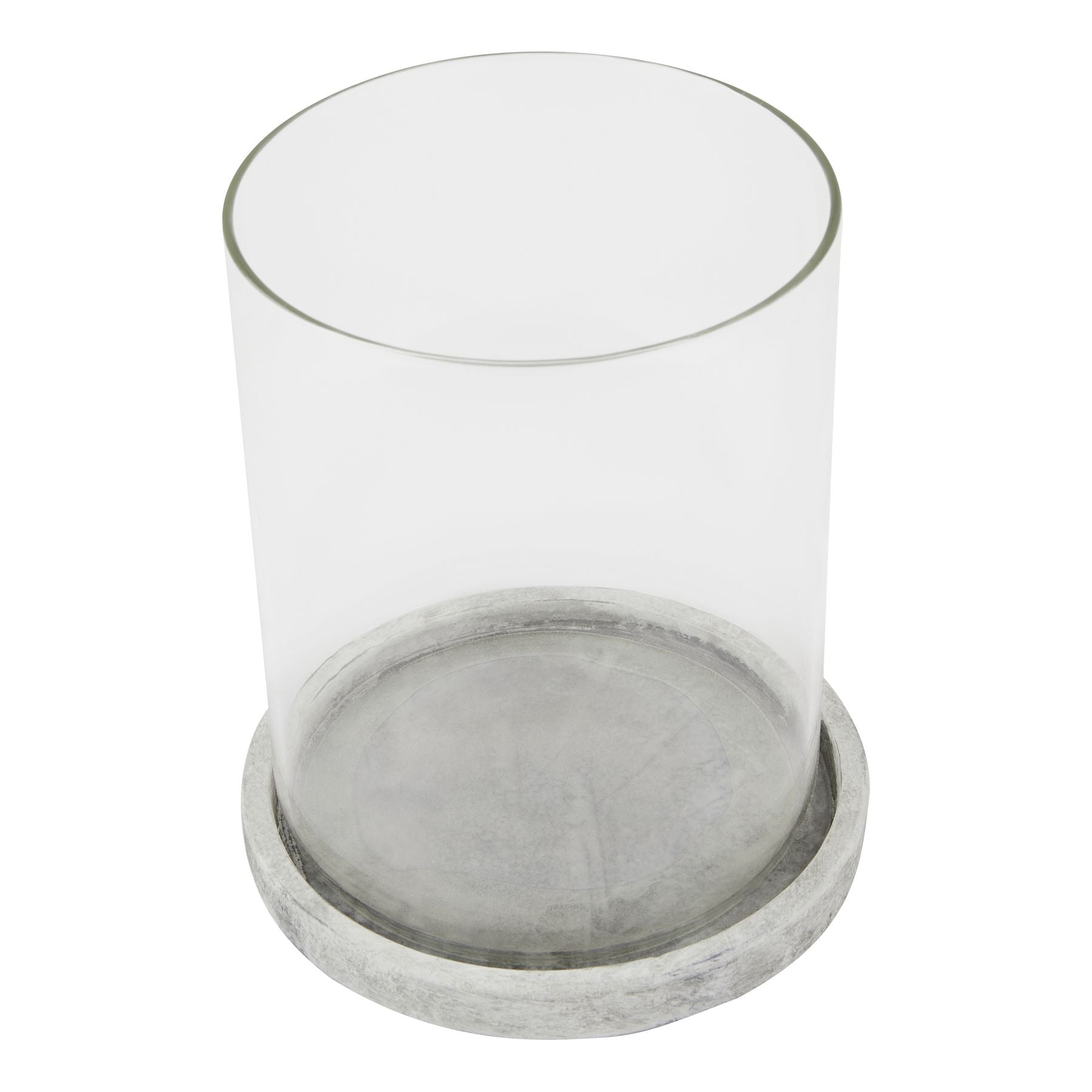 Athena Stone Large Hurricane Lantern - Candle Holders from the Quanta Home collection.