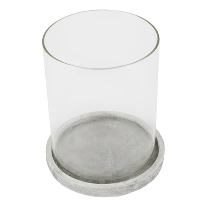 Athena Stone Large Hurricane Lantern - Candle Holders from the Quanta Home collection.