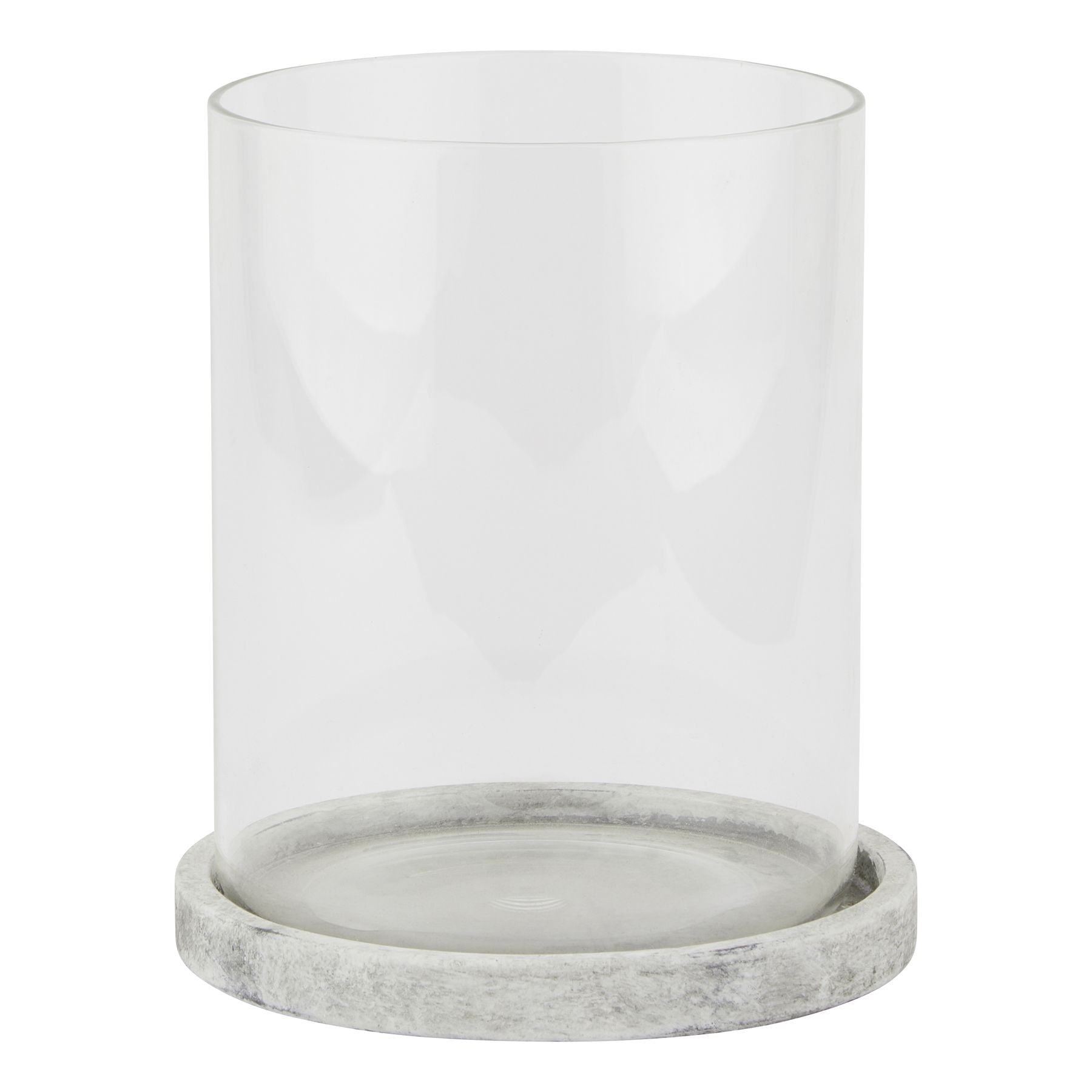 Athena Stone Large Hurricane Lantern - Candle Holders from the Quanta Home collection.
