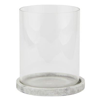 Athena Stone Large Hurricane Lantern - Candle Holders from the Quanta Home collection.
