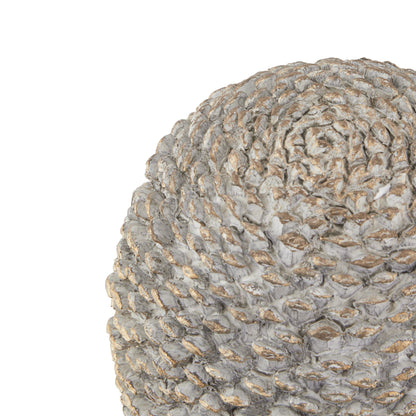 Large Stone Effect Pinecone Ornament With Gold Accents - Ornaments from the Quanta Home collection.