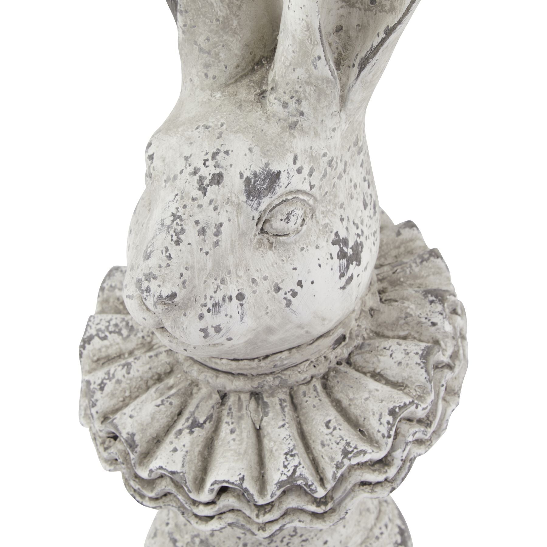 Stone Effect Ruffle Hare Ornament - Ornaments from the Quanta Home collection.