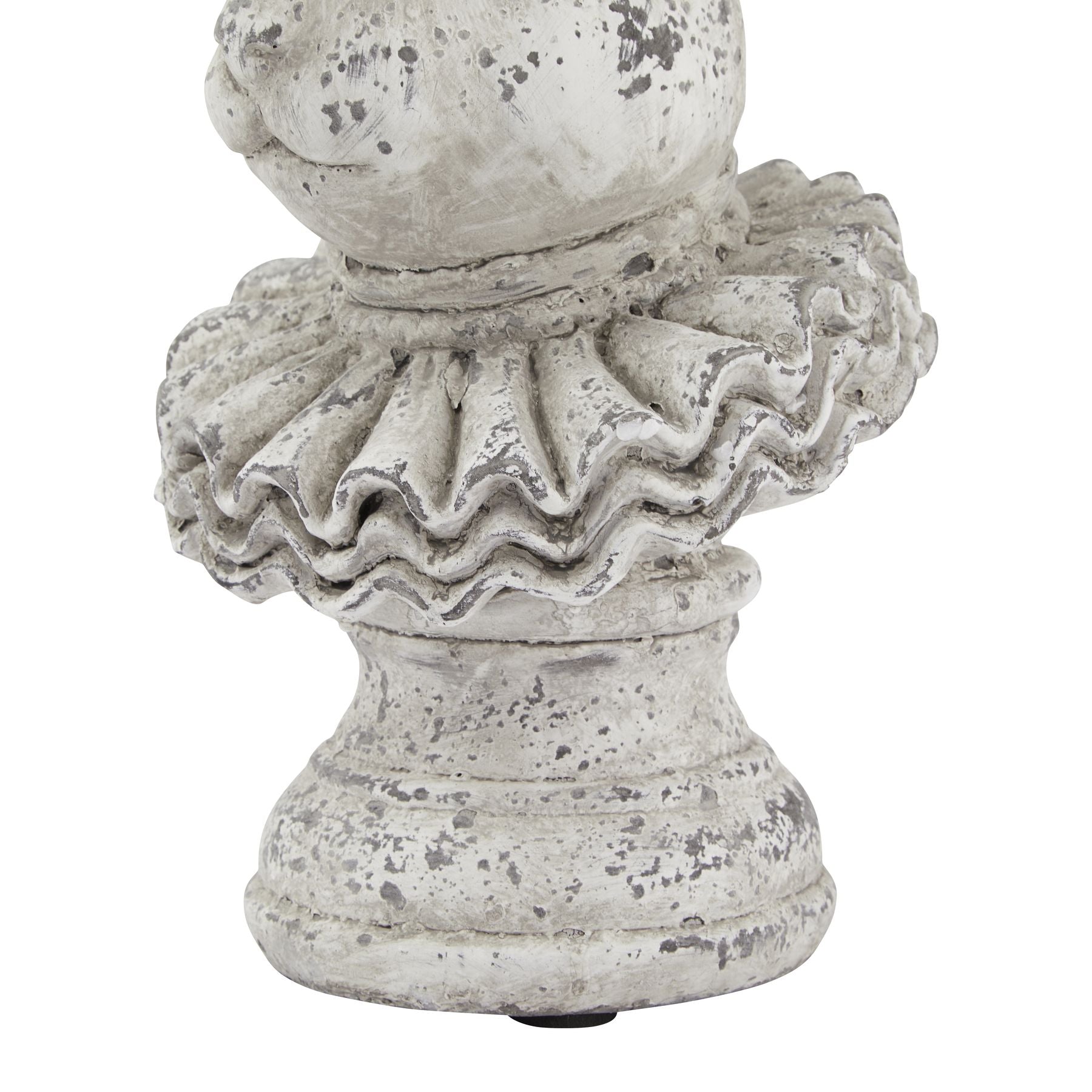 Stone Effect Ruffle Hare Ornament - Ornaments from the Quanta Home collection.