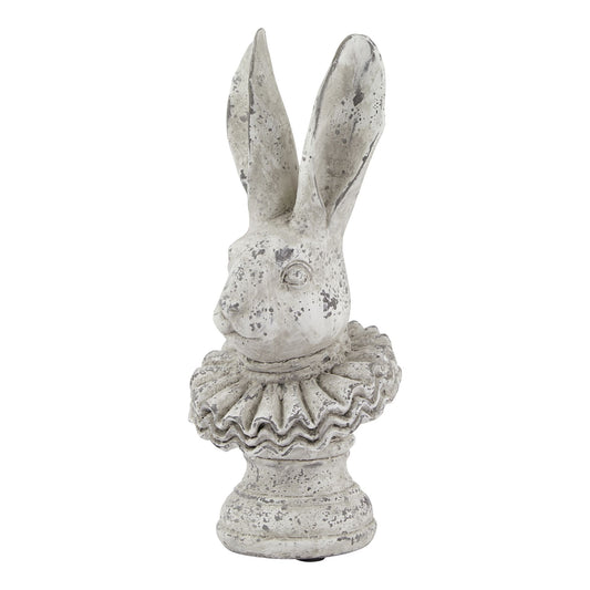 Stone Effect Ruffle Hare Ornament - Ornaments from the Quanta Home collection.