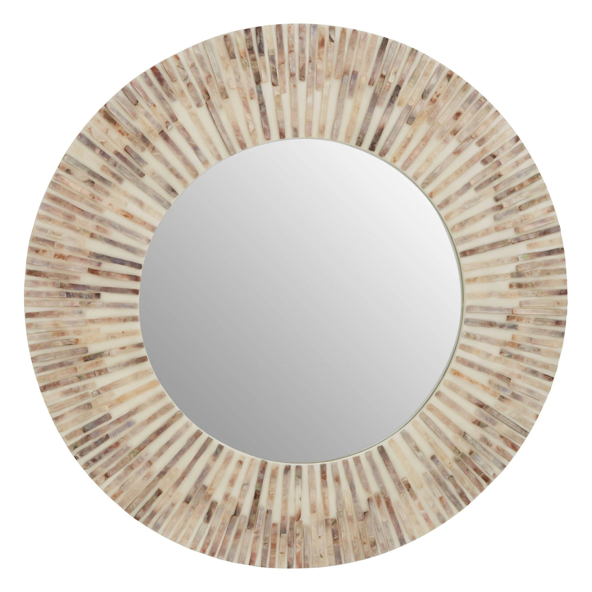 Pelara Natural Shell Round Wall Mirror