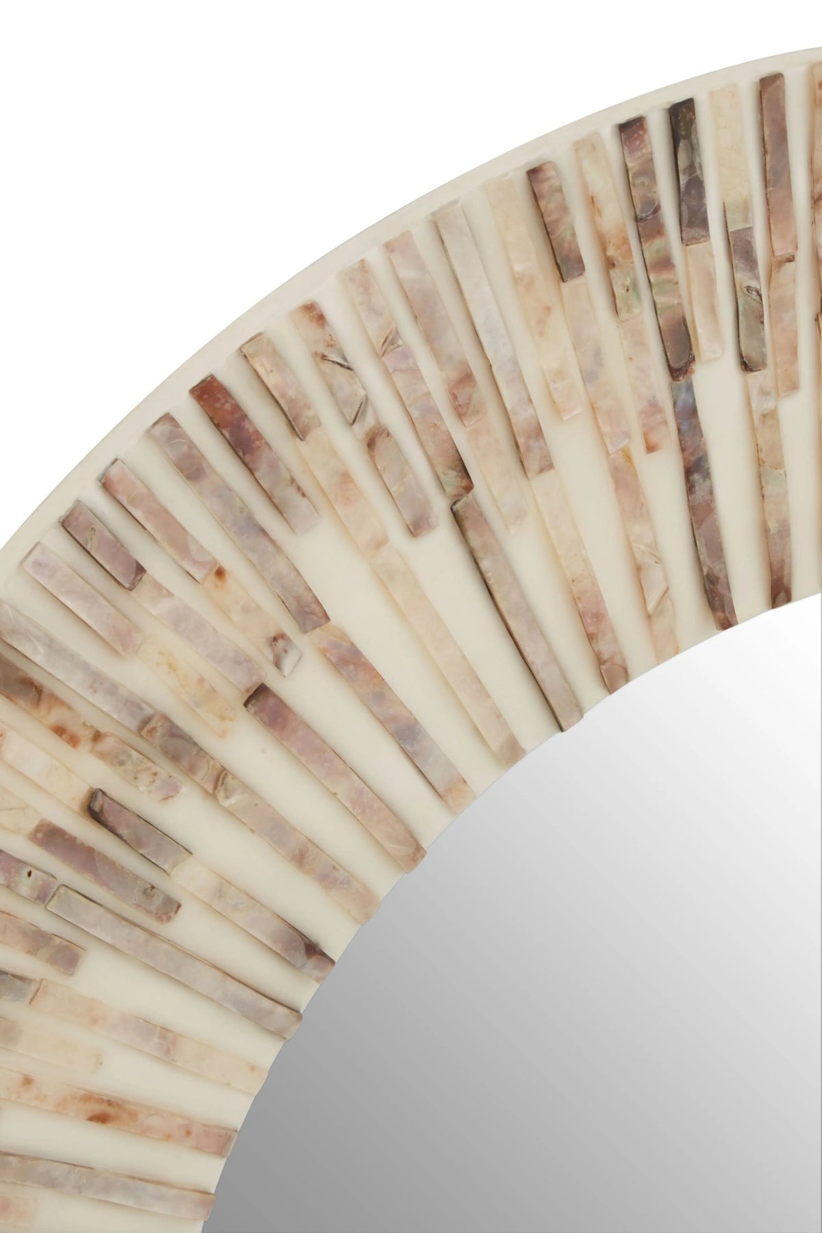 Pelara Natural Shell Round Wall Mirror