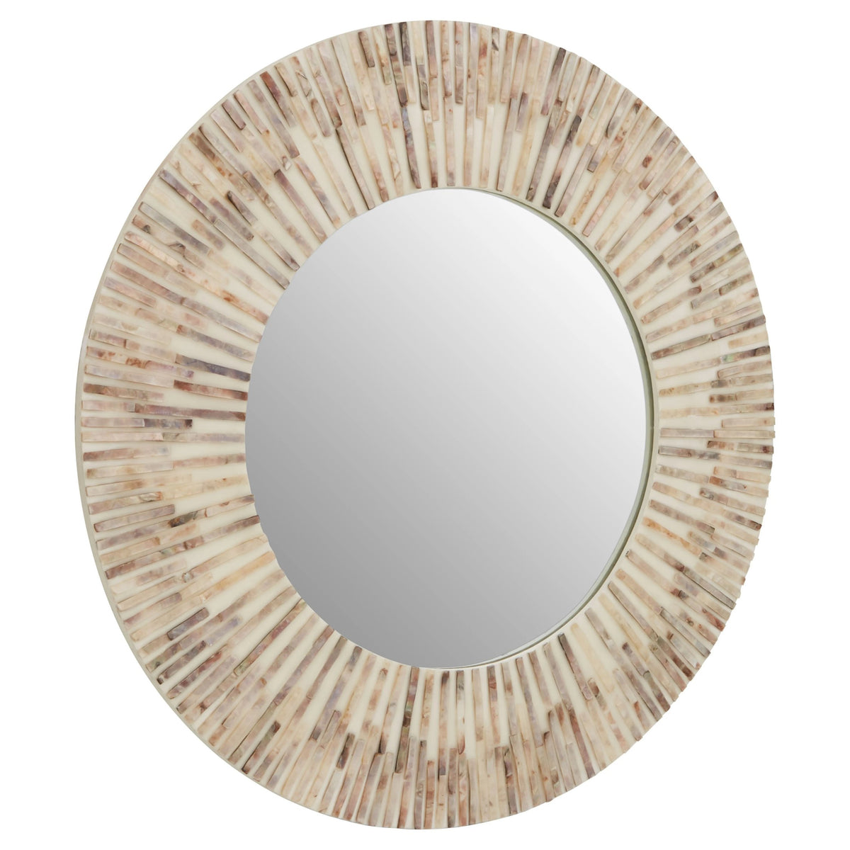 Pelara Natural Shell Round Wall Mirror