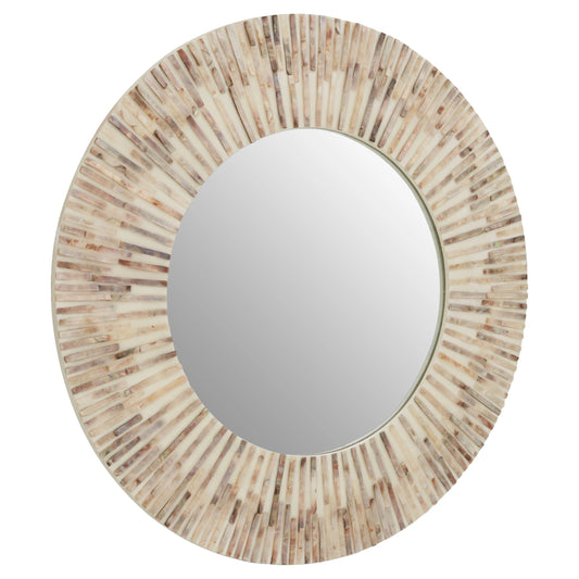 Pelara Natural Shell Round Wall Mirror