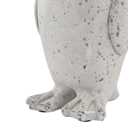 Small Grey Stone Effect Penguin Statue - Christmas Room Decorations from the Quanta Home collection.