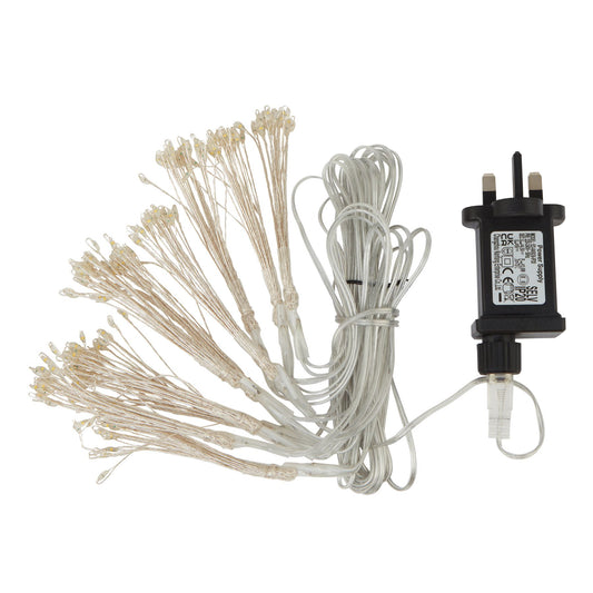 2m/6ft 6in Plug In LED Warm White Starburst Lights - Christmas Room Decorations from the Quanta Home collection.