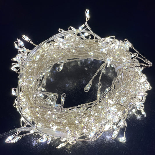 7.2m/23ft 6in Plug In LED Warm White Cluster Micro Lights - Christmas Room Decorations from the Quanta Home collection.