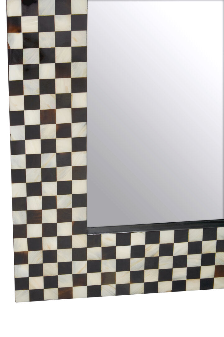 Nacre Mother Of Pearl Square Wall Mirror