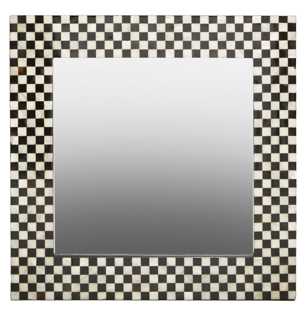 Nacre Mother Of Pearl Square Wall Mirror