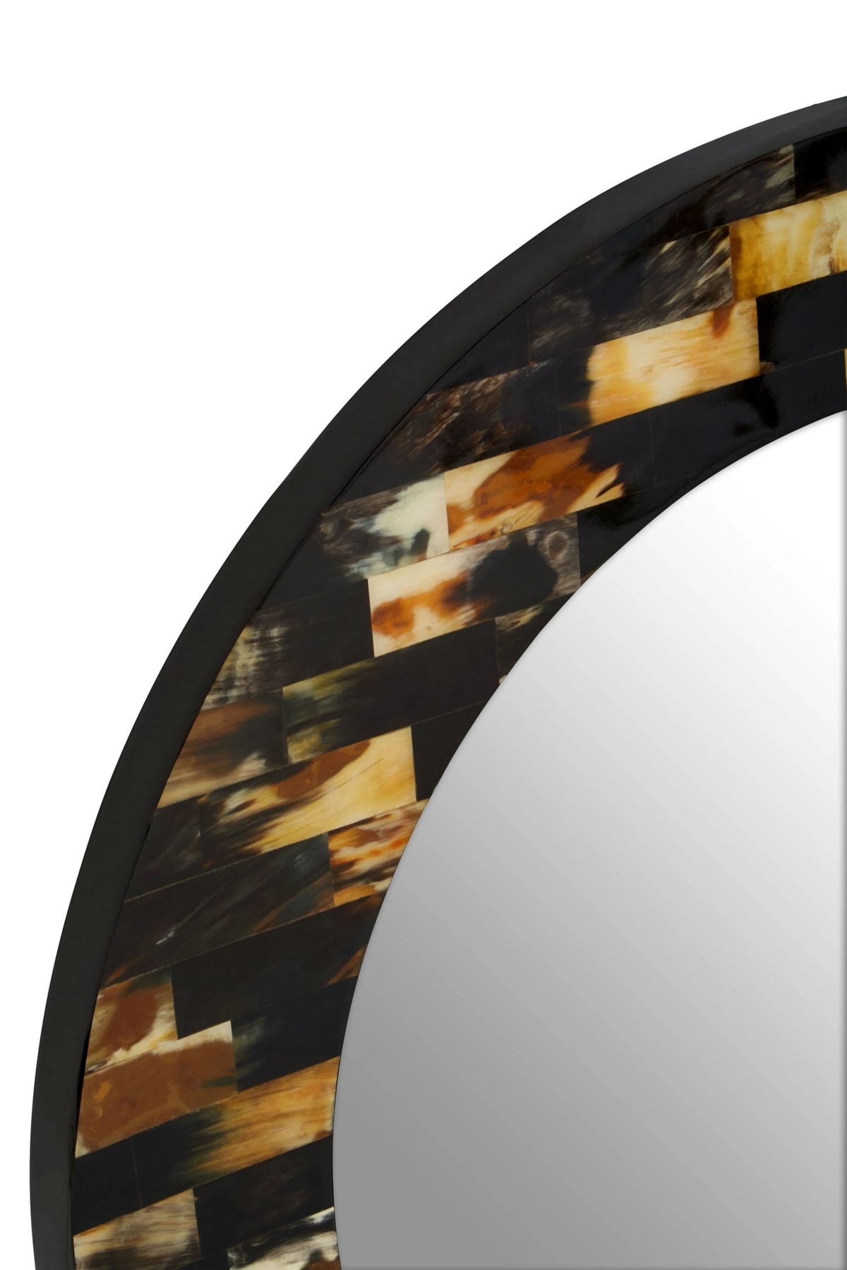 Nacre Mother Of Pearl Brown Wall Mirror