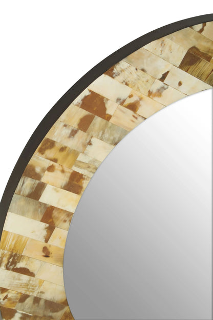 Nacre Round Cream Mother of Pearl Wall Mirror