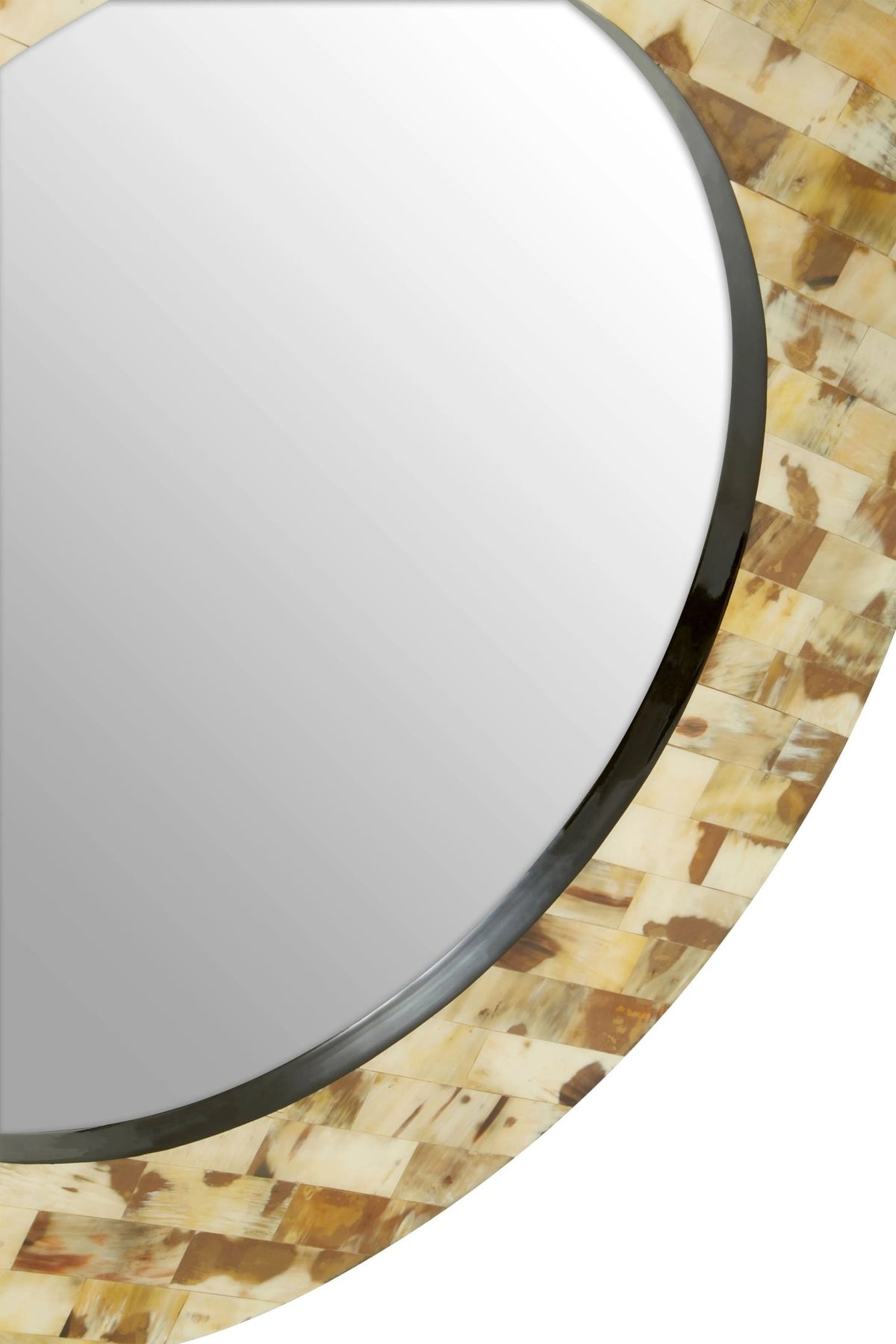 Nacre Round Cream Mother of Pearl Wall Mirror