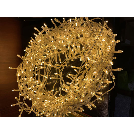 13.6m/44ft 6in Plug In LED Warm White Christmas String Light - Christmas Room Decorations from the Quanta Home collection.
