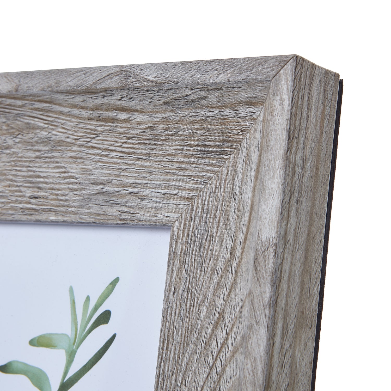 Grey washed photo frame showcasing a rustic, weathered finish with elegant grey tones, perfect for stylishly displaying memories.