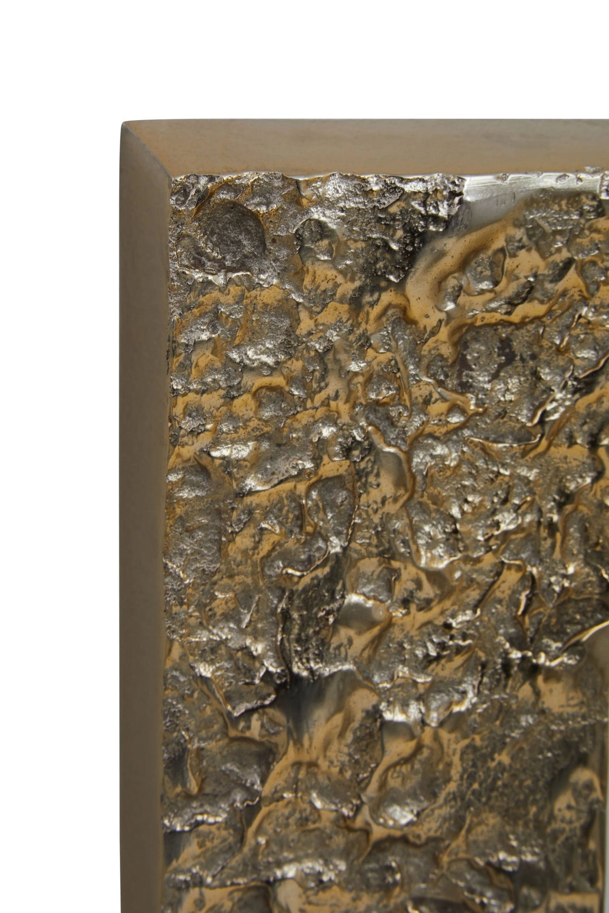 Aureon Textured Gold Finish Rectangular Wall Mirror