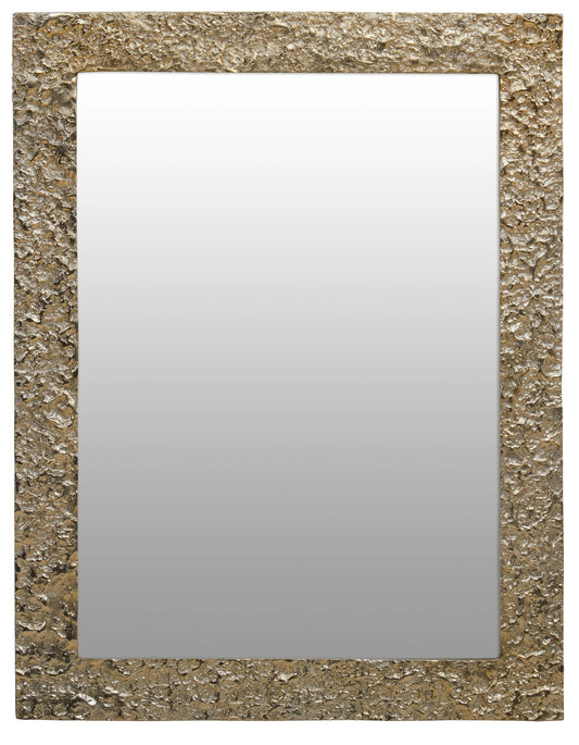 Aureon Textured Gold Finish Rectangular Wall Mirror