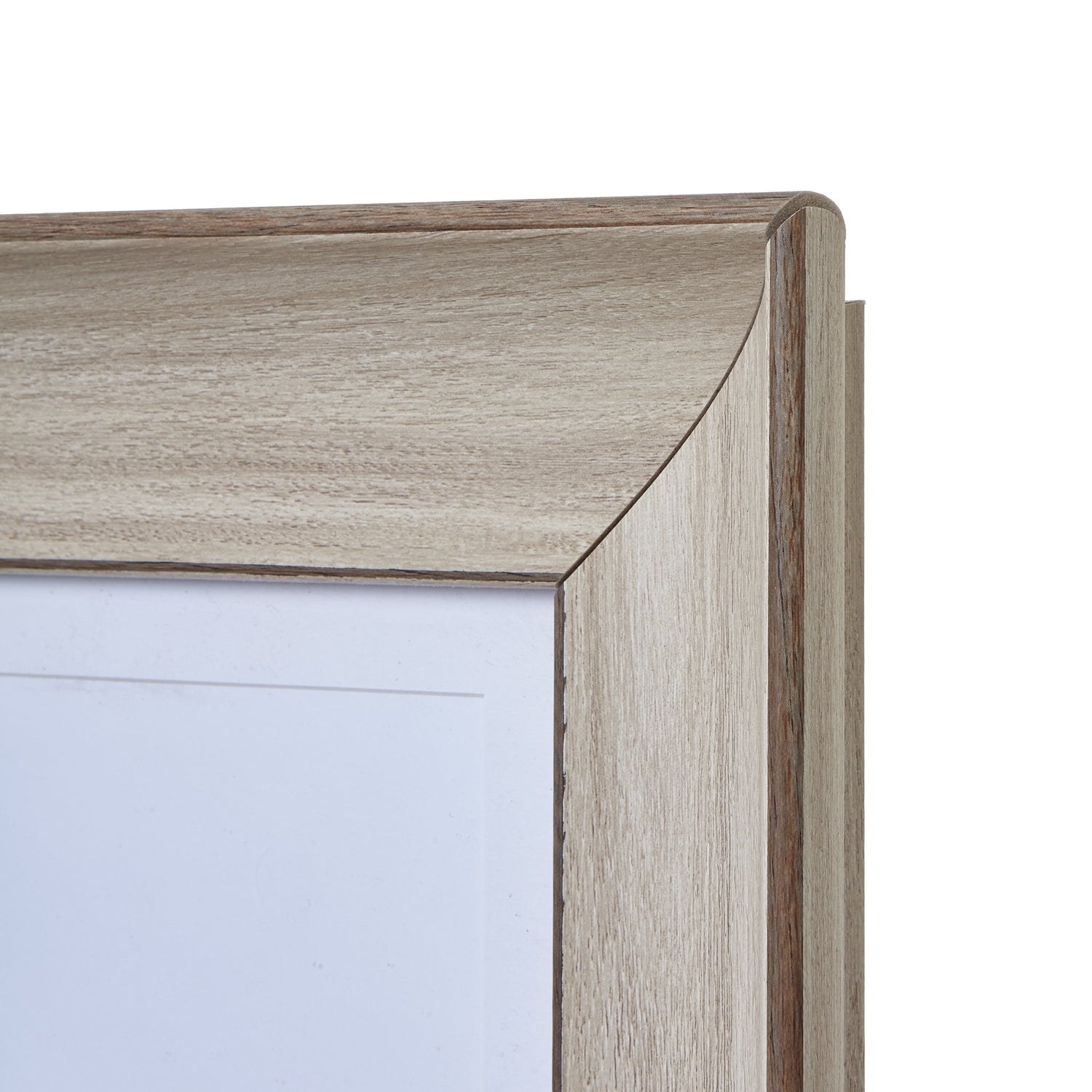 White washed A3 picture frame with a delicately distressed finish, blending rustic charm and modern versatility for any decor.