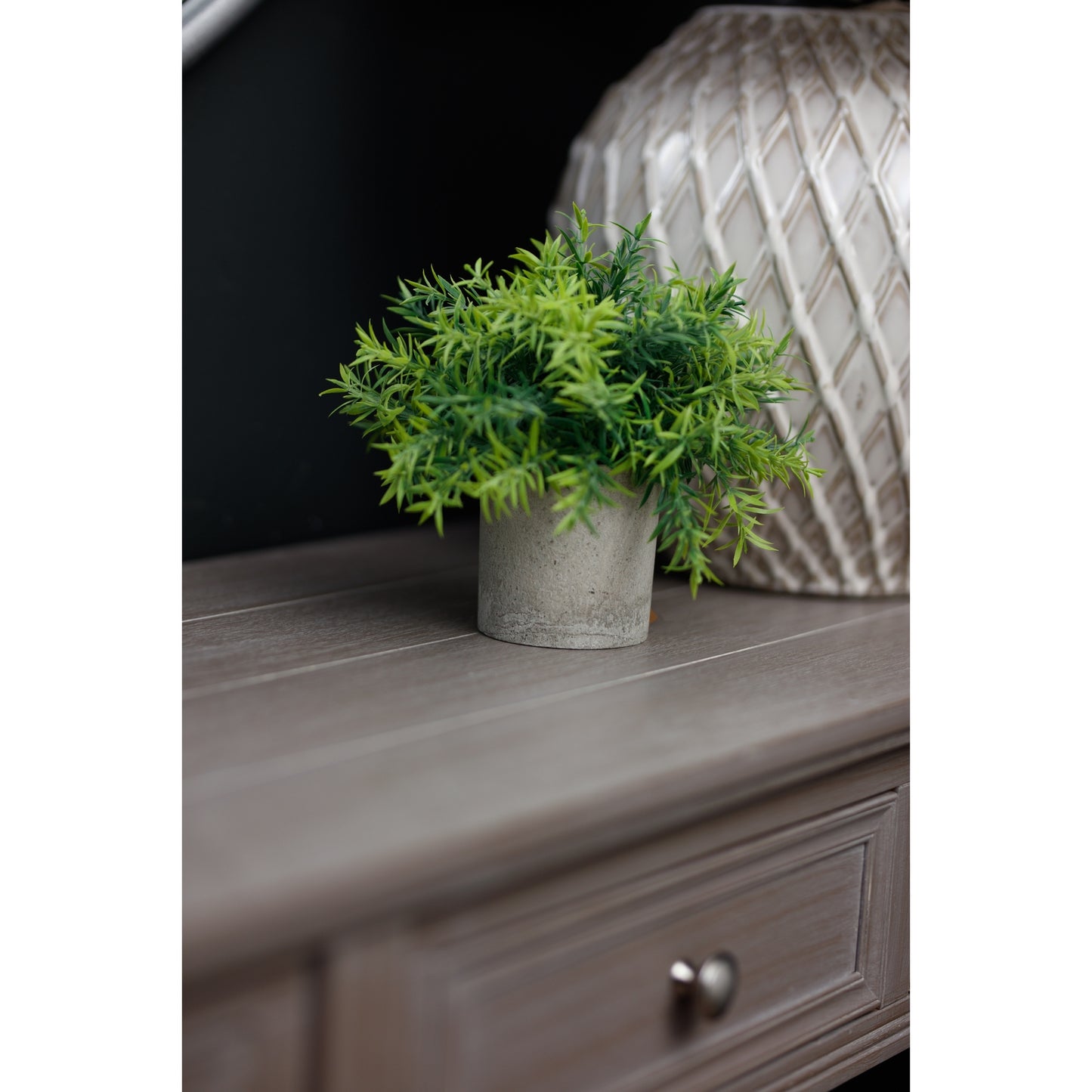 Small Bamboo Plant In Grey Pot - All Artificial Potted Plants from the Quanta Home collection.