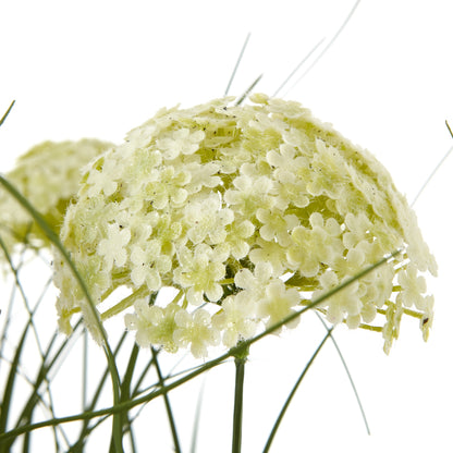 White Allium Plant In Pot - All Artificial Potted Plants from the Quanta Home collection.