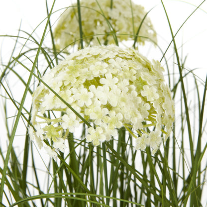 Large White Allium Plant In Pot - All Artificial Potted Plants from the Quanta Home collection.