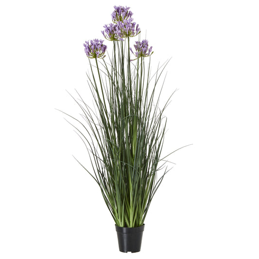 Large Purple Agapanthus Plant In Pot - All Artificial Potted Plants from the Quanta Home collection.