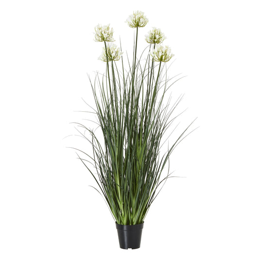 Large White Agapanthus Plant In Pot - All Artificial Potted Plants from the Quanta Home collection.