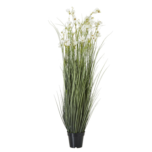 Large White Meadow Plant In Pot - All Artificial Potted Plants from the Quanta Home collection.