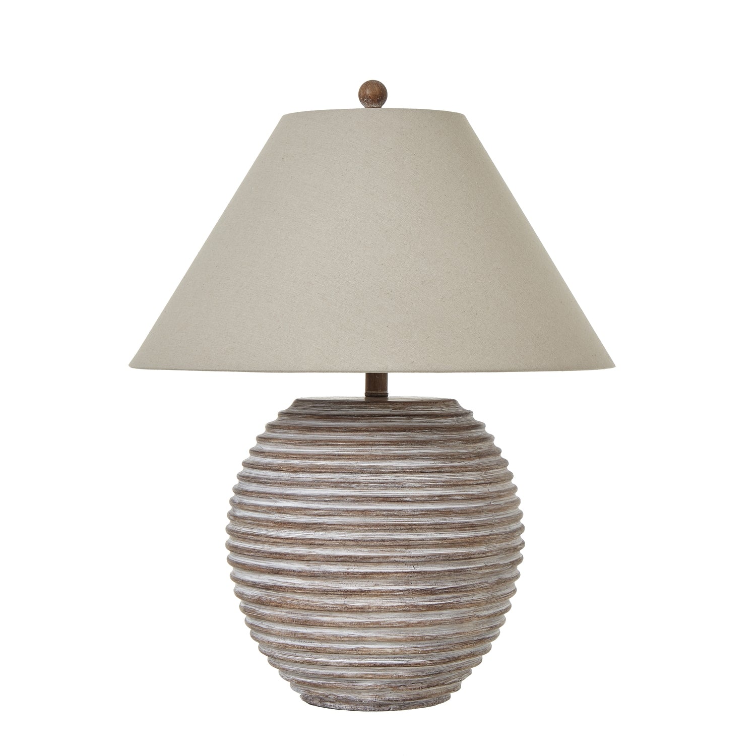 Saturn Table Lamp With Linen Shade - Lighting from the Quanta Home collection.