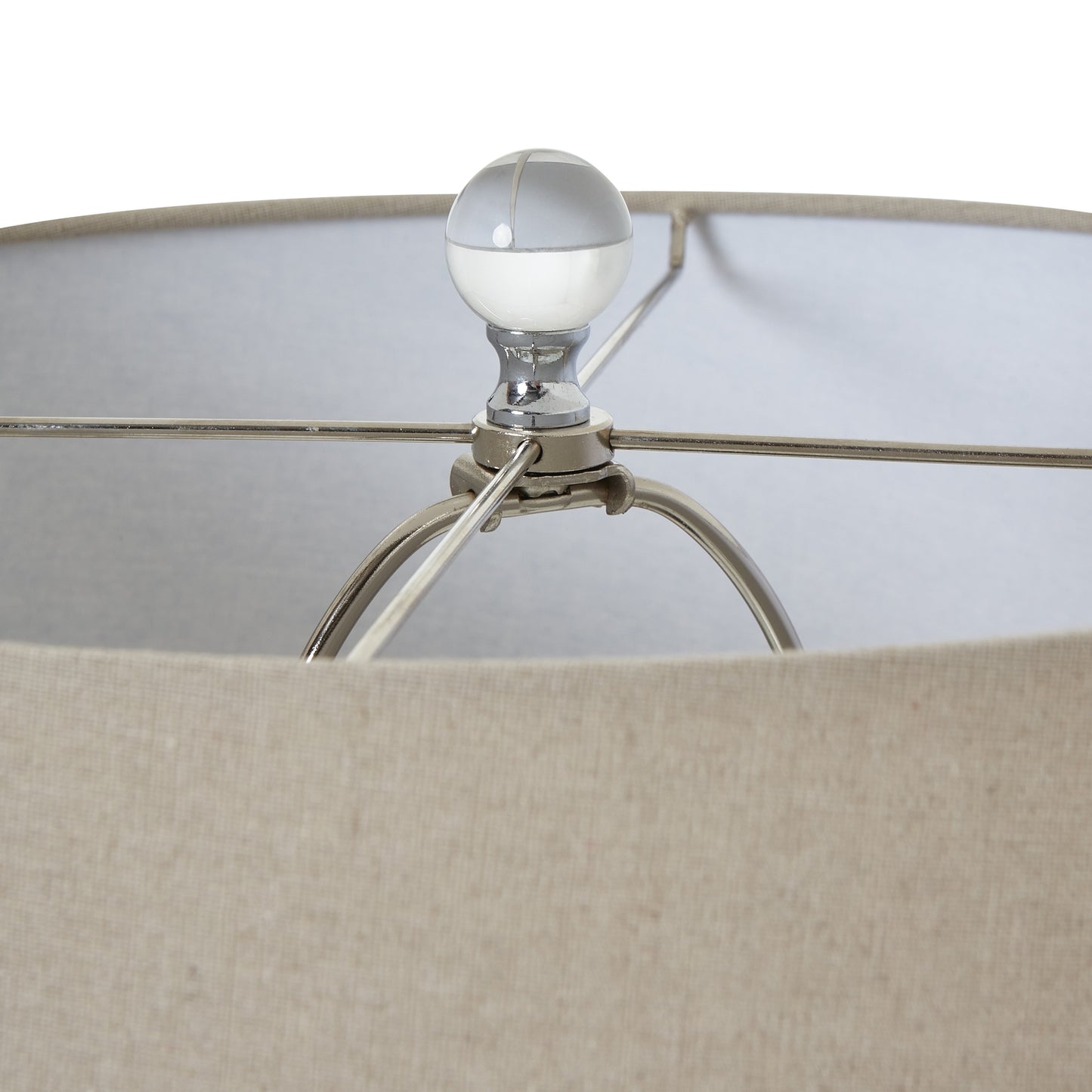 Grey Shadows Table Lamp With Linen Shade - Lighting from the Quanta Home collection.