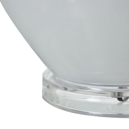 Grey Shadows Table Lamp With Linen Shade - Lighting from the Quanta Home collection.